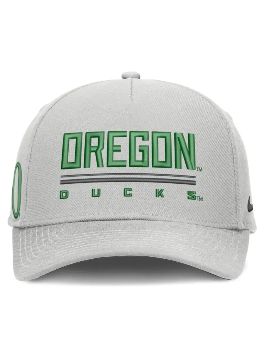Кепка Nike Oregon Ducks 2026 Sideline Dri-FIT Rise — изображение 2 из 5, серый
