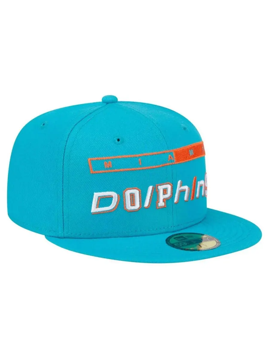 Мужская кепка Aqua Miami Dolphins Ransom 59FIFTY Fitted Hat New Era — изображение 3 из 4, голубой