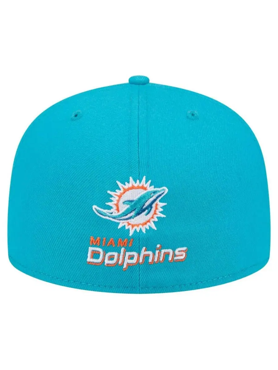 Мужская кепка Aqua Miami Dolphins Ransom 59FIFTY Fitted Hat New Era — изображение 4 из 4, голубой