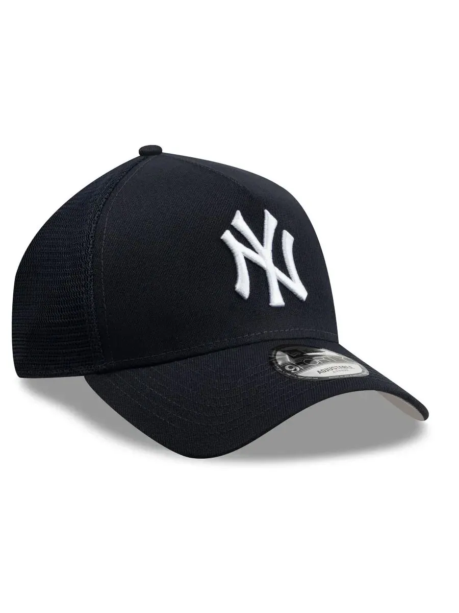 Бейсболка кепка с вышитым логотипом New York Yankees Side Script 9FORTY A-Frame Trucker New Era — изображение 3 из 5