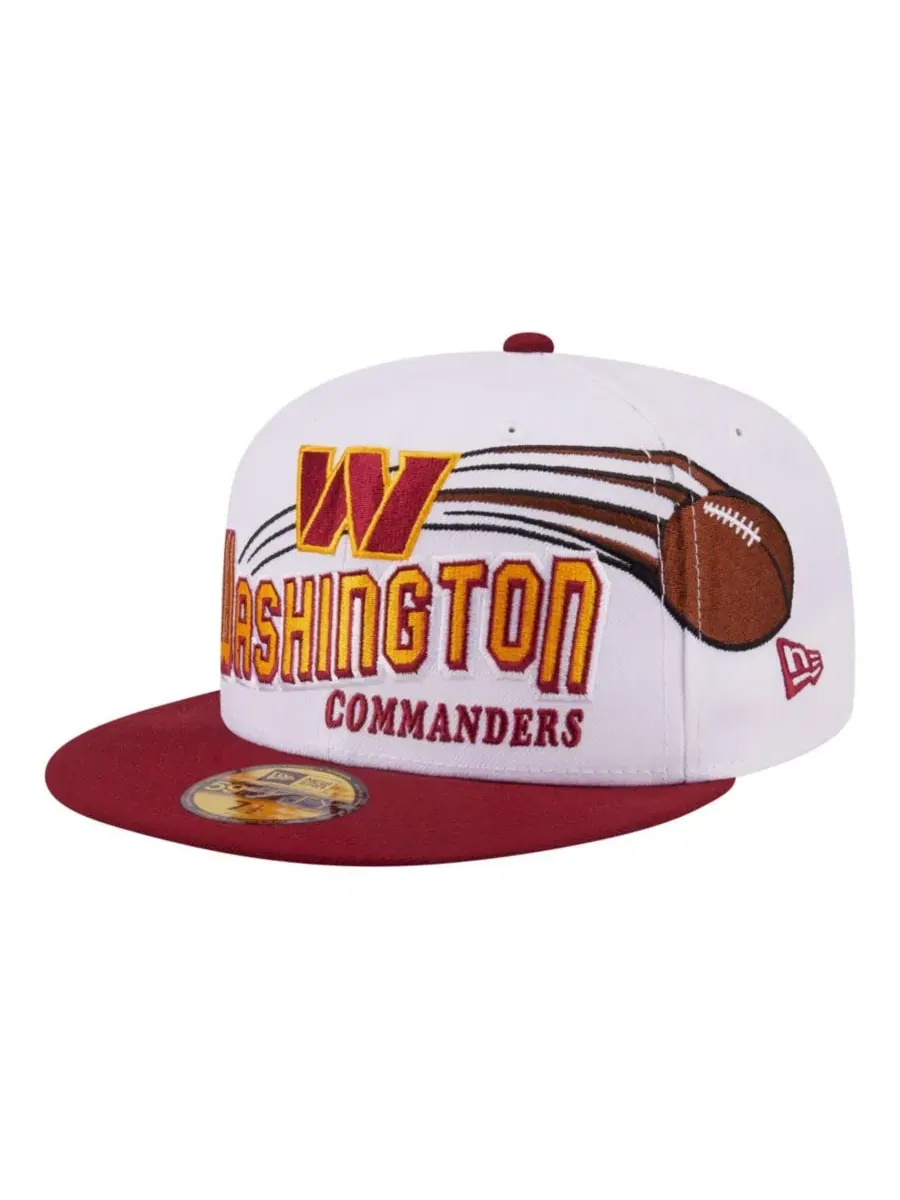 Кепка New Era 59FIFTY Retro Swoop Washington Commanders — изображение 4 из 5, белый бордовый