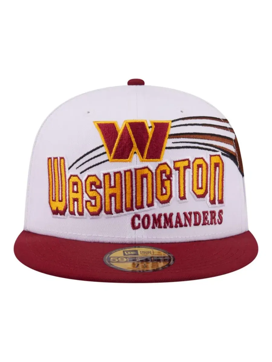 Кепка New Era 59FIFTY Retro Swoop Washington Commanders — изображение 5 из 5, белый бордовый