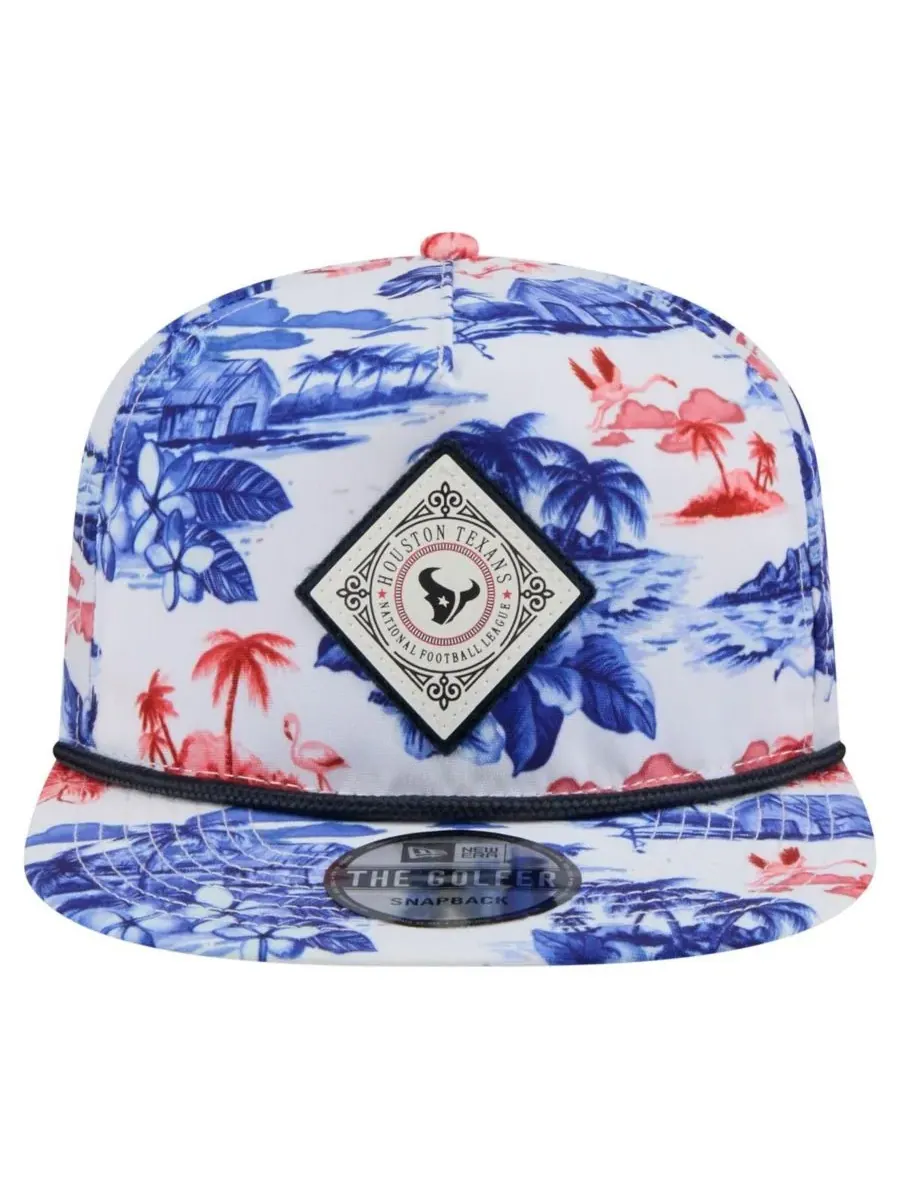 New Era Мужская белая бейсболка Houston Texans Adventure Golfer Snapback — изображение 2 из 4, белый