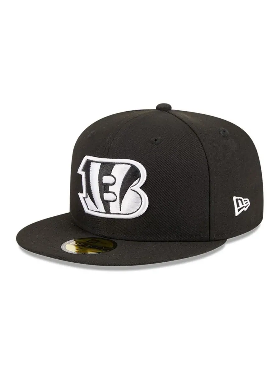 New Era Мужская черная бейсболка Cincinnati Bengals Main Patch 59FIFTY — изображение 4 из 5, черный