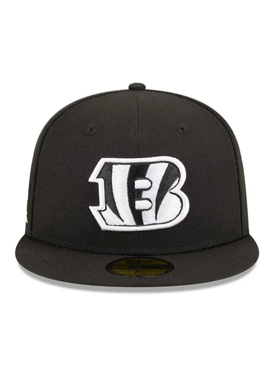 New Era Мужская черная бейсболка Cincinnati Bengals Main Patch 59FIFTY — изображение 5 из 5, черный