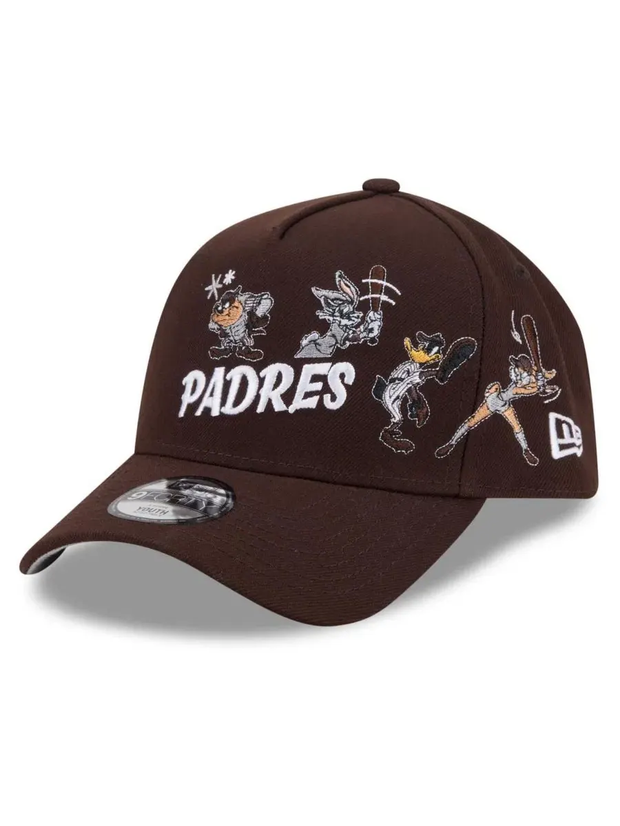 Кепка с вышивкой San Diego Padres Looney Tunes New Era — изображение 3 из 4, коричневый