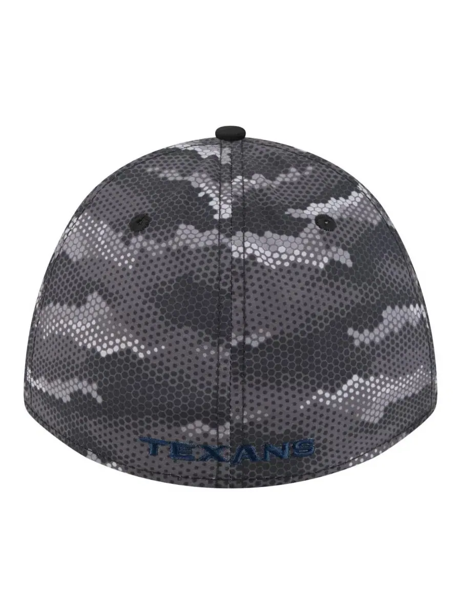 Кепка New Era Houston Texans Camo A-Frame 39THIRTY Flex — изображение 2 из 5, черный