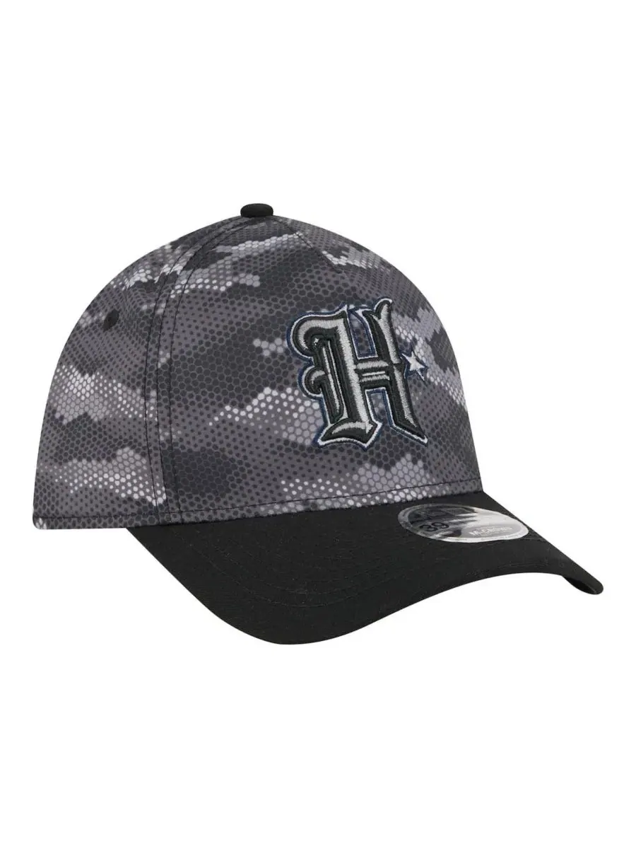 Кепка New Era Houston Texans Camo A-Frame 39THIRTY Flex — изображение 4 из 5, черный