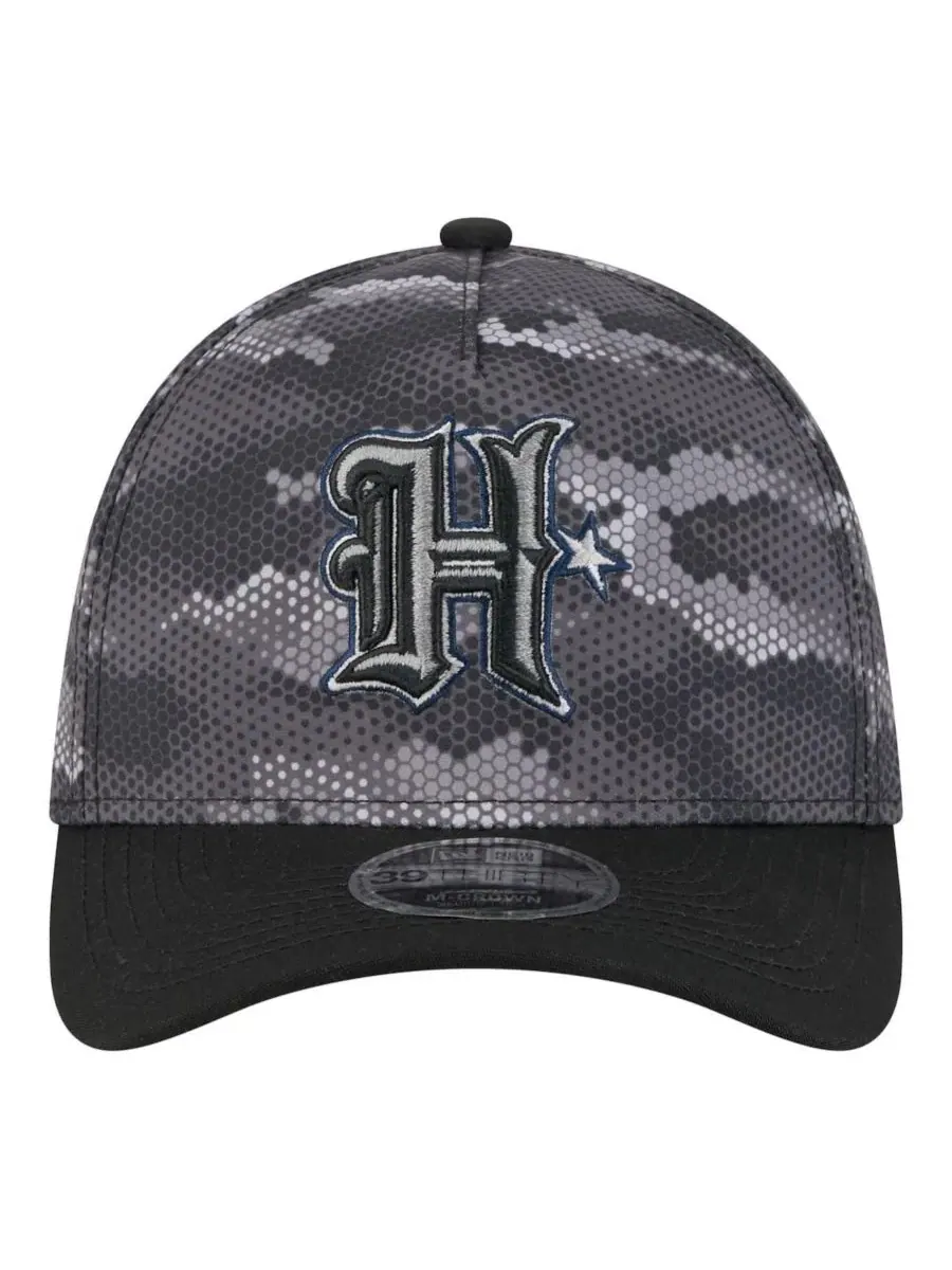 Кепка New Era Houston Texans Camo A-Frame 39THIRTY Flex — изображение 5 из 5, черный
