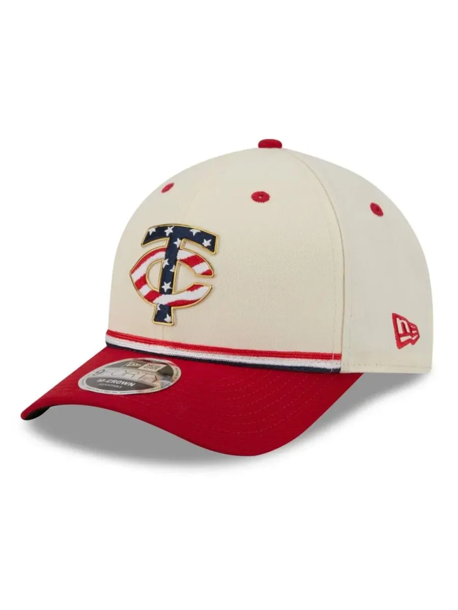 Кепка New Era 9FORTY M-Crown с вышивкой Minnesota Twins USA 250 — изображение 3 из 5, кремовый красный