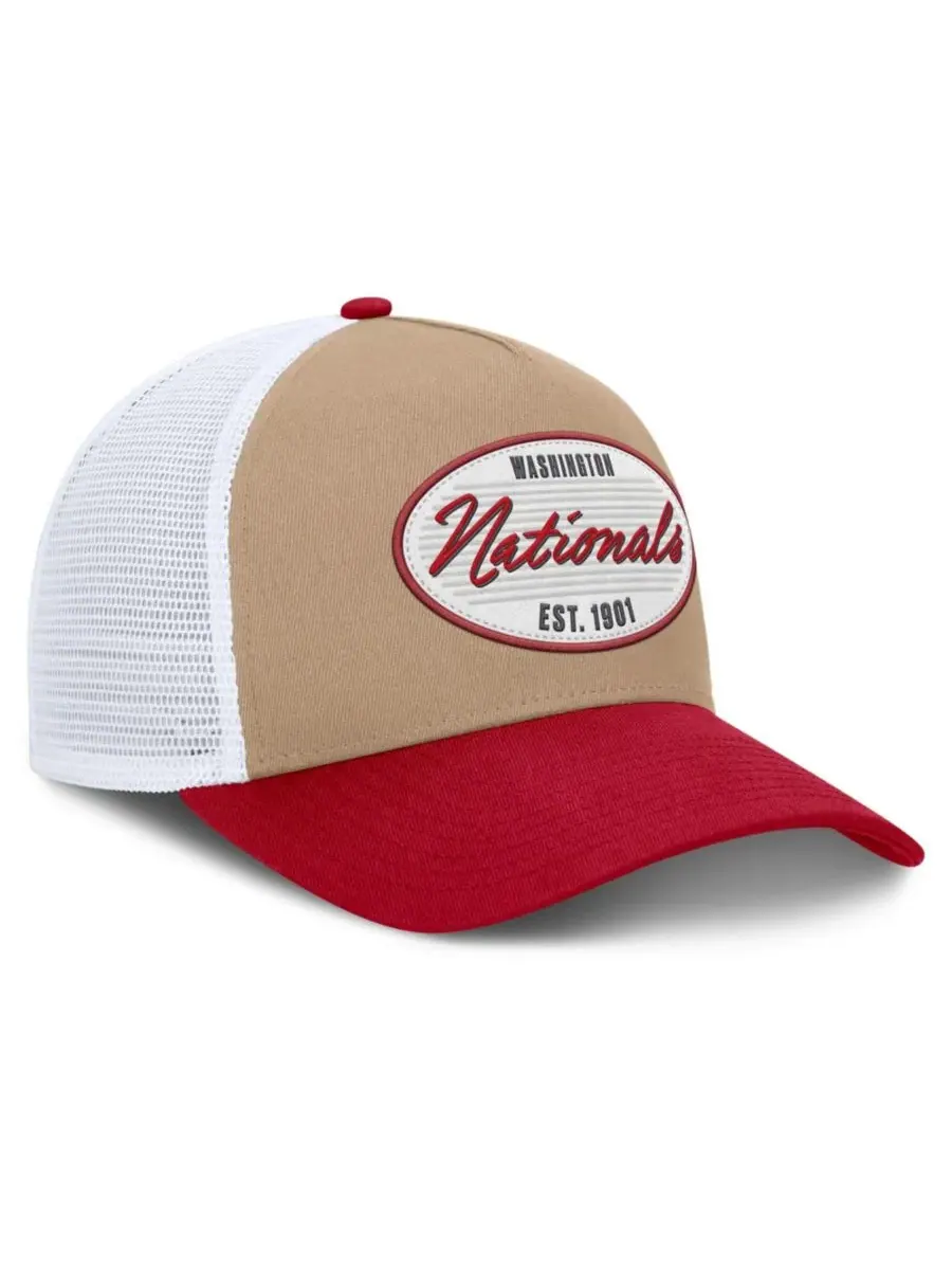 Кепка-тракер Nike Rise A-Frame Washington Nationals — изображение 3 из 4, хаки красный