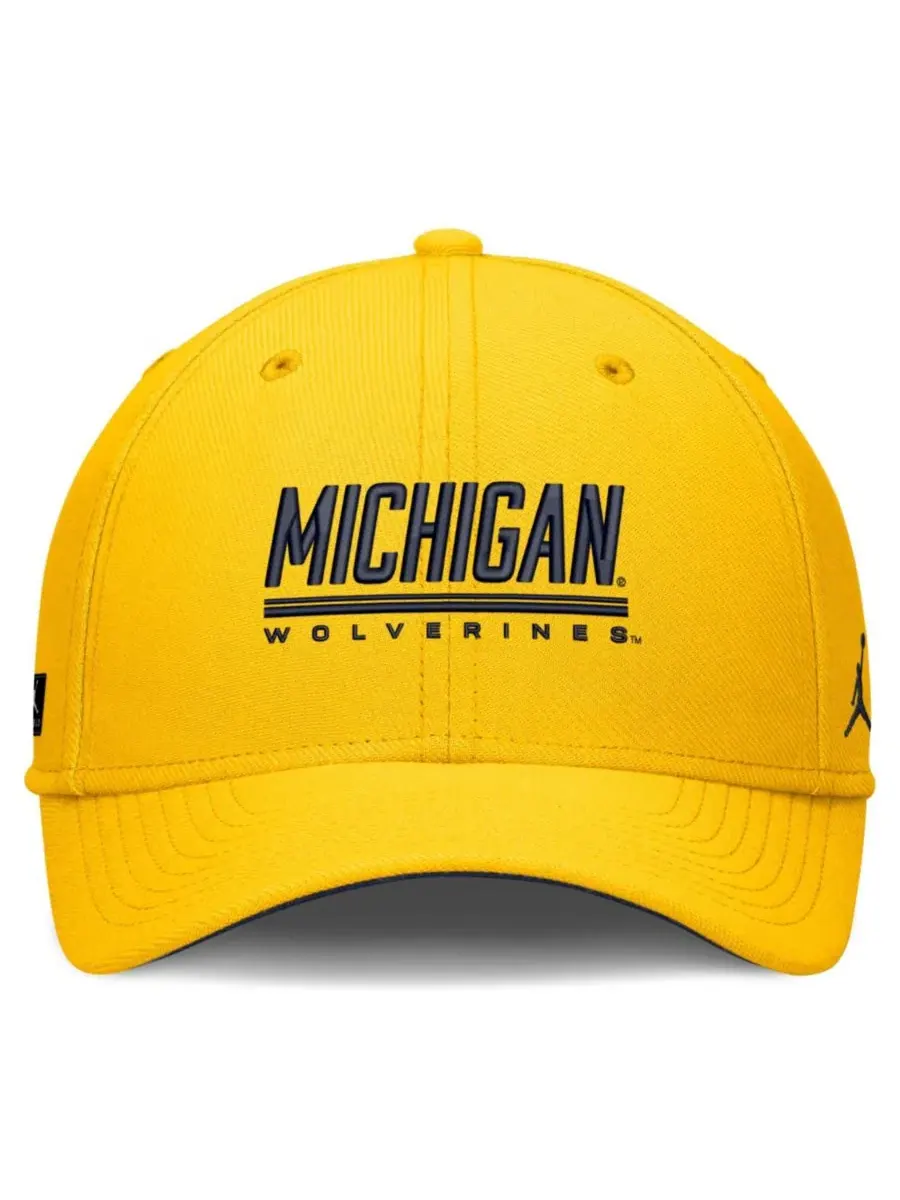 Бейсболка Jordan Michigan Wolverines Game Day Rise Swooshflex — изображение 5 из 5, желтый