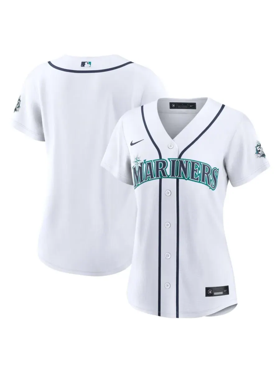 Женская бейсболка Nike Seattle Mariners Home 50th Season Stadium Jersey