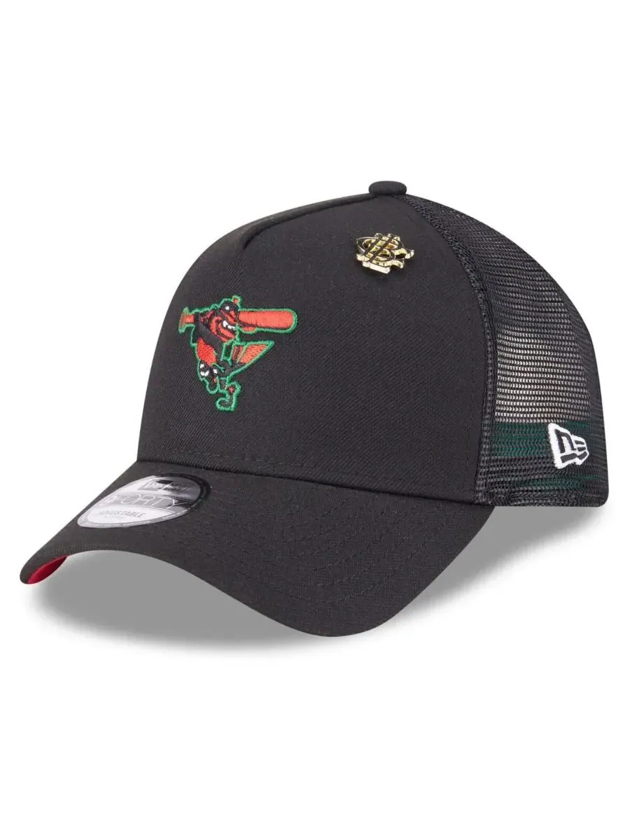 New Era Мужская черная регулируемая кепка-тракер Baltimore Orioles 2025 Big League Chew A-Frame
