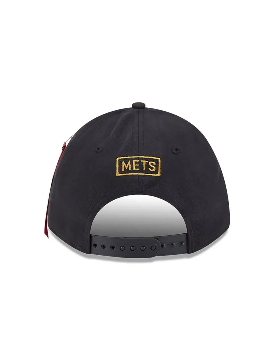 New Era Мужская черная регулируемая бейсболка New York Mets A-Frame 9FORTY — изображение 2 из 4, черный