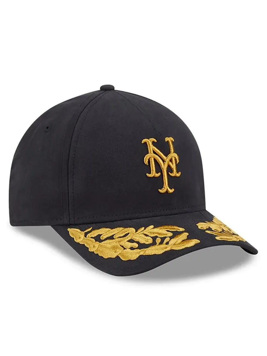 New Era Мужская черная регулируемая бейсболка New York Mets A-Frame 9FORTY — изображение 3 из 4, черный