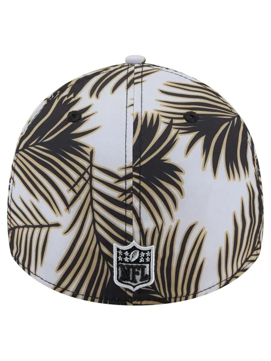 New Era Мужская серая кепка New Orleans Saints Palms 39THIRTY Flex — изображение 4 из 4, серый