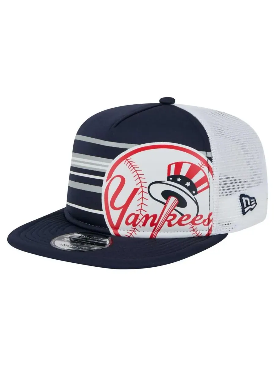 New Era Мужская темно-синяя бейсболка New York Yankees 9FIFTY A-Frame Trucker Snapback