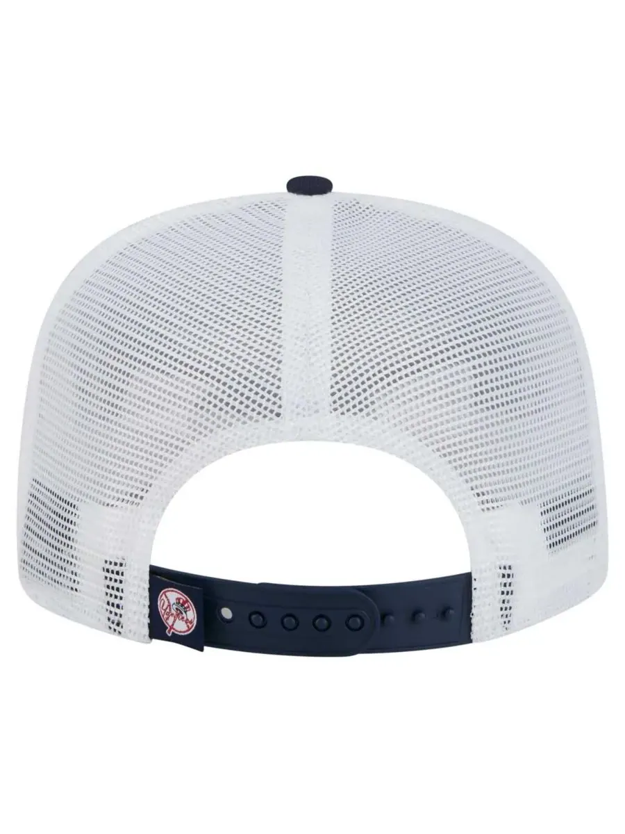 New Era Мужская темно-синяя бейсболка New York Yankees 9FIFTY A-Frame Trucker Snapback — изображение 5 из 5, темно-синий