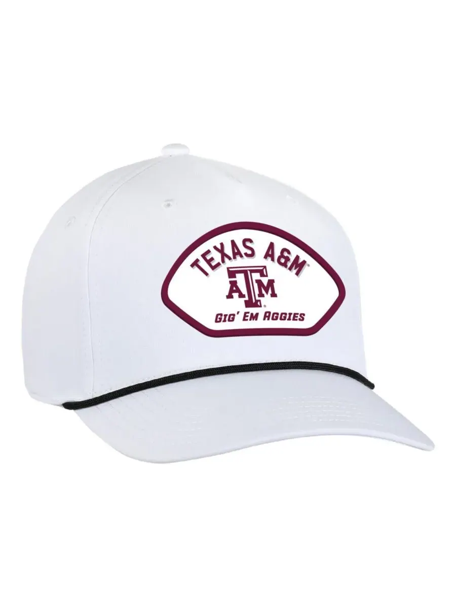Ahead Мужская белая регулируемая кепка Texas AM Aggies Alto Rope