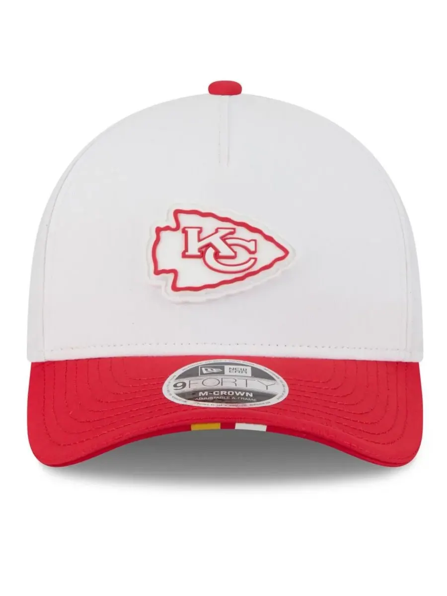New Era Мужская бело-красная регулируемая кепка Kansas City Chiefs 2025 NFL Training Camp A-Frame — изображение 4 из 4