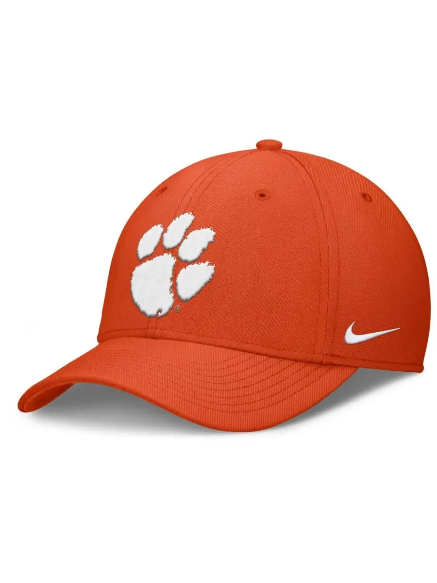 Кепка с вышивкой Clemson Tigers, модель Rise SwooshFlex Dri-FIT Nike