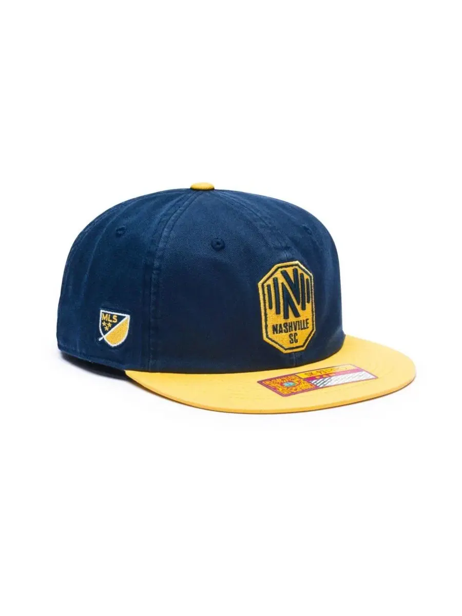 Бейсболка-снэпбек с вышивкой Nashville SC Fan Ink — желтый