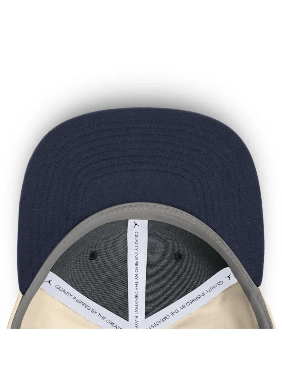 Мужская бейсболка Natural Michigan Wolverines Primetime True Performance Fitted Hat Jordan — изображение 3 из 5, прозрачный
