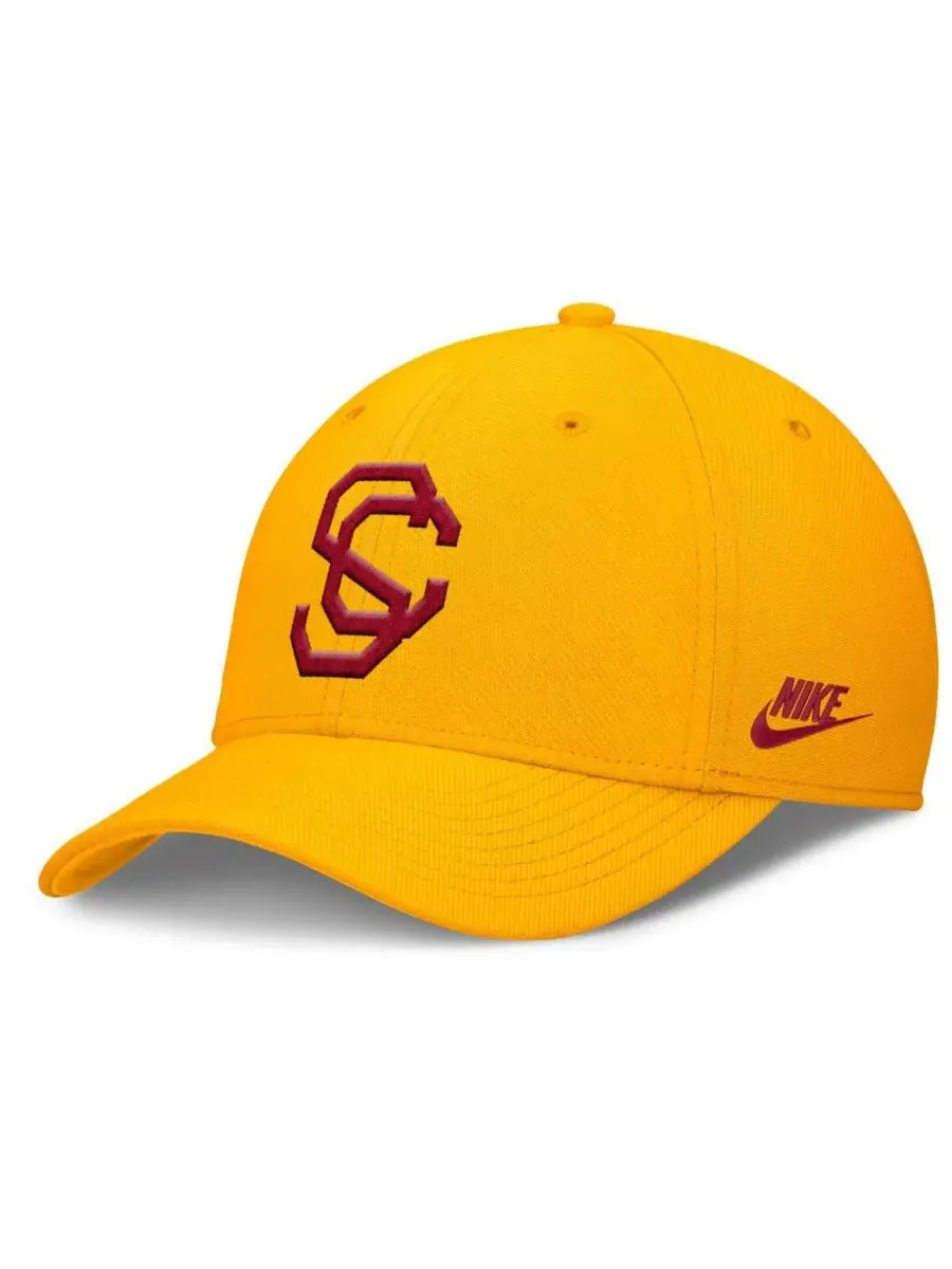 Мужская золотистая кепка USC Trojans Rise Academic Dri-FIT Flex Nike