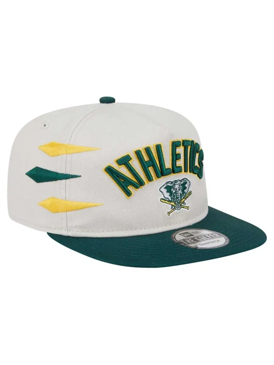 New Era Мужская кремовая спортивная кепка Athletics Iron Golfer Snapback — изображение 3 из 4, бежевый