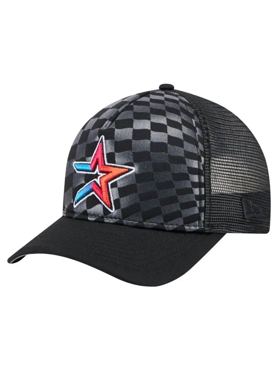 New Era Мужская черная кепка-тракер Houston Astros Gradient 9FORTY A-Frame M-Crown с регулируемой