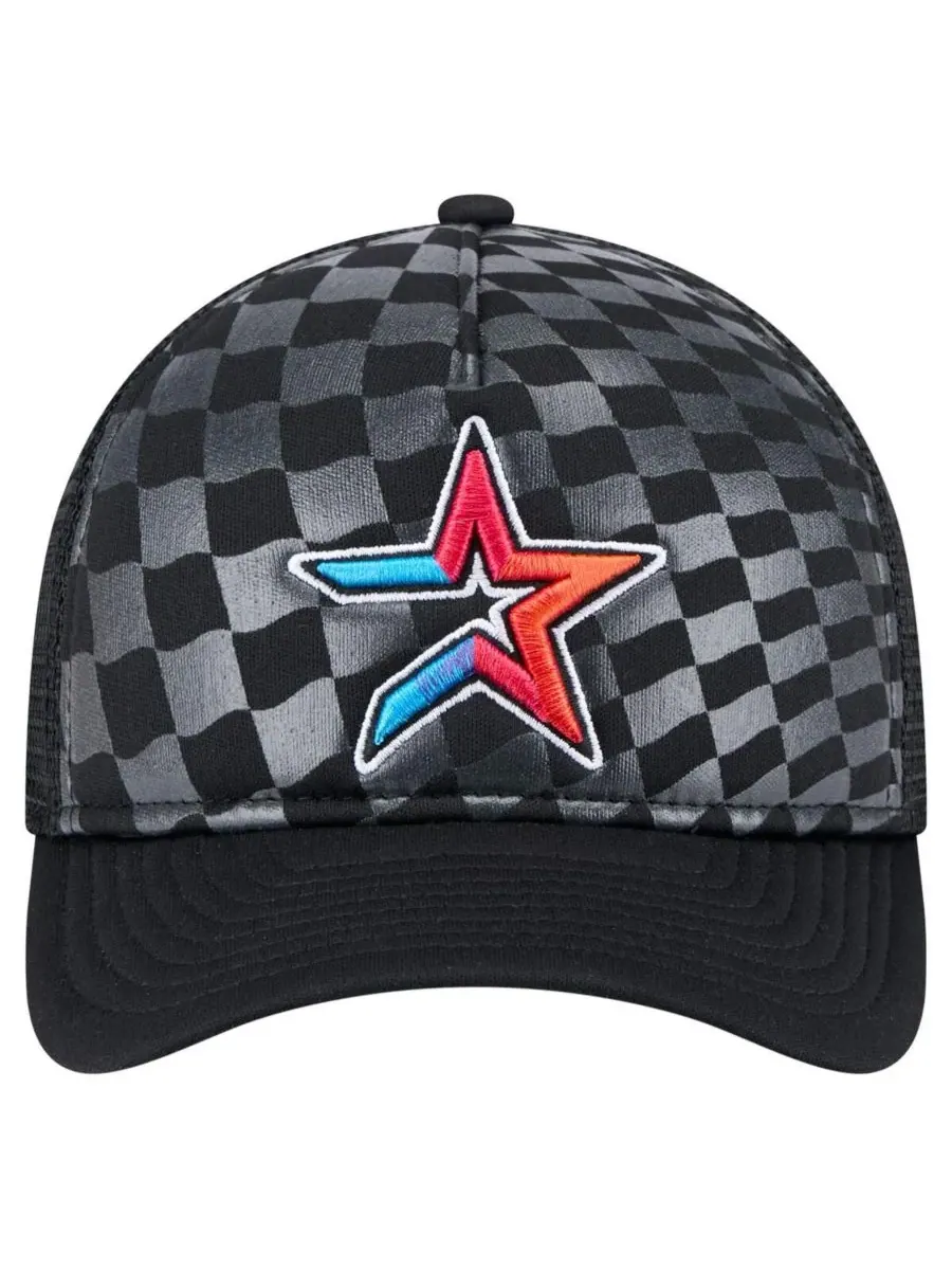 New Era Мужская черная кепка-тракер Houston Astros Gradient 9FORTY A-Frame M-Crown с регулируемой — изображение 2 из 4