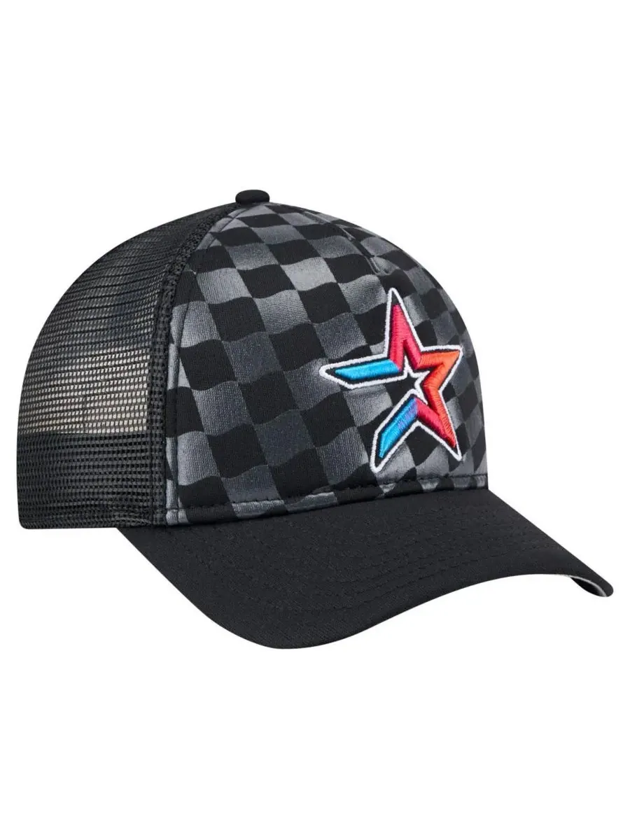New Era Мужская черная кепка-тракер Houston Astros Gradient 9FORTY A-Frame M-Crown с регулируемой — изображение 3 из 4
