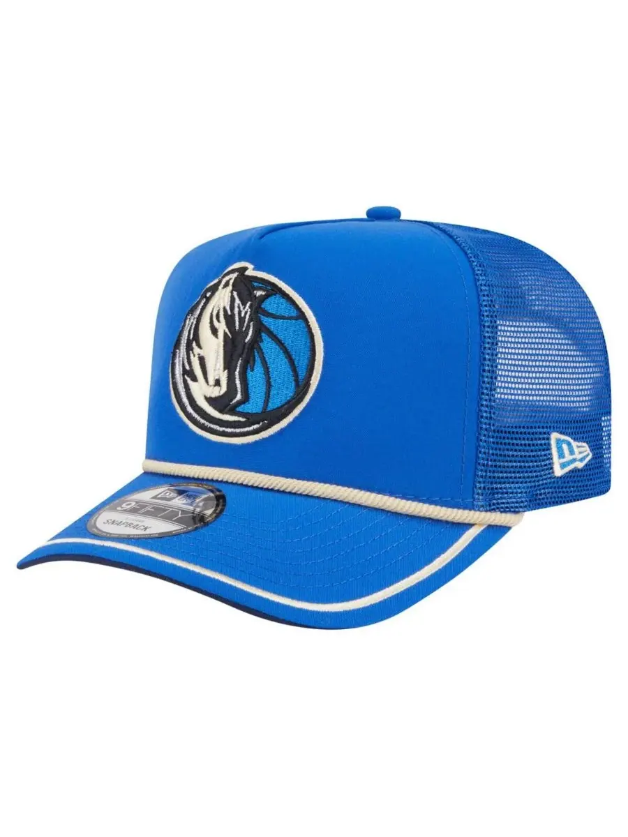 New Era Мужская синяя бейсболка Dallas Mavericks Team Rope A-Frame 9FIFTY с регулируемой застежкой