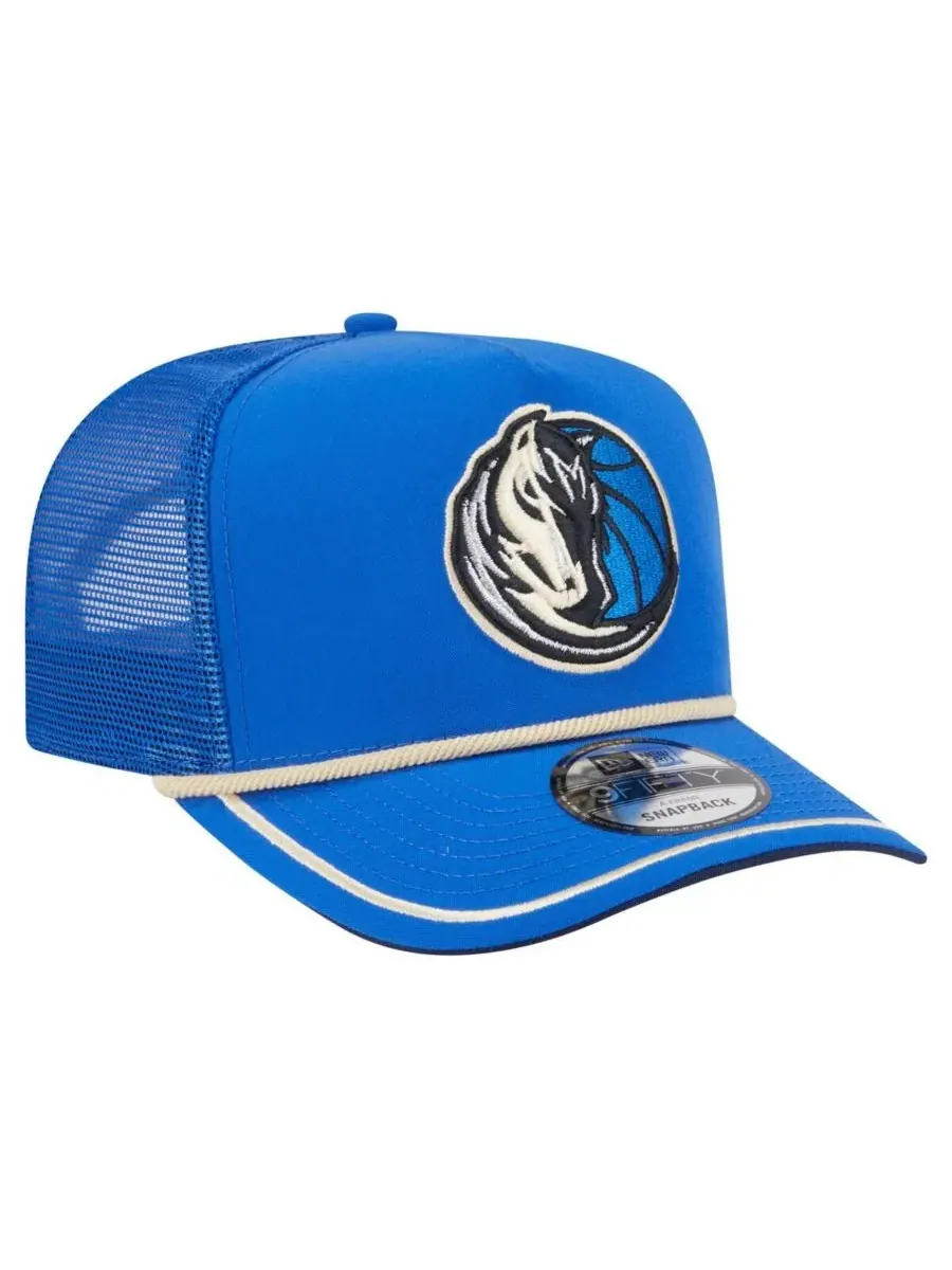 New Era Мужская синяя бейсболка Dallas Mavericks Team Rope A-Frame 9FIFTY с регулируемой застежкой — изображение 3 из 4