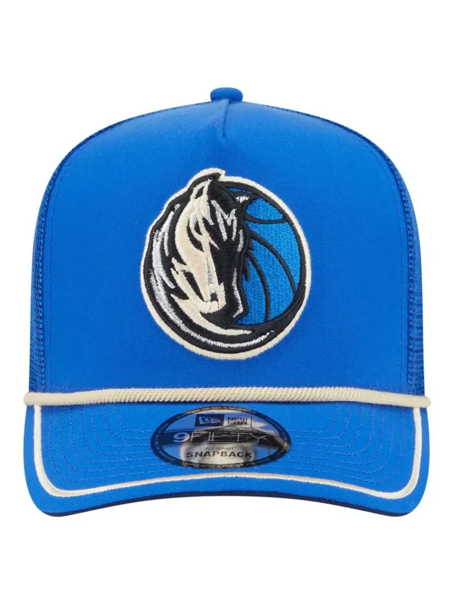 New Era Мужская синяя бейсболка Dallas Mavericks Team Rope A-Frame 9FIFTY с регулируемой застежкой — изображение 4 из 4