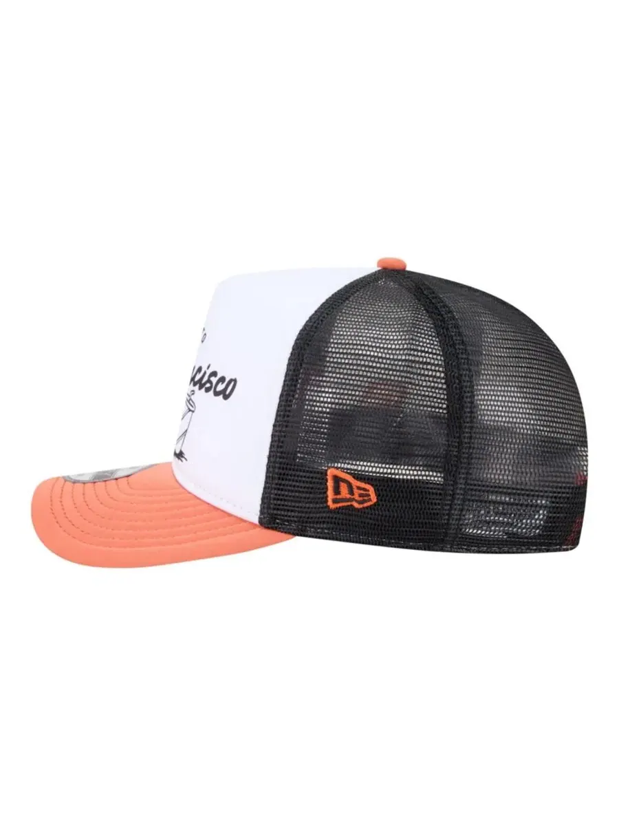 Кепка-снэпбек с высокой тульей Foodie A-Frame 9FIFTY Trucker New Era — изображение 7 из 7, белый оранжевый
