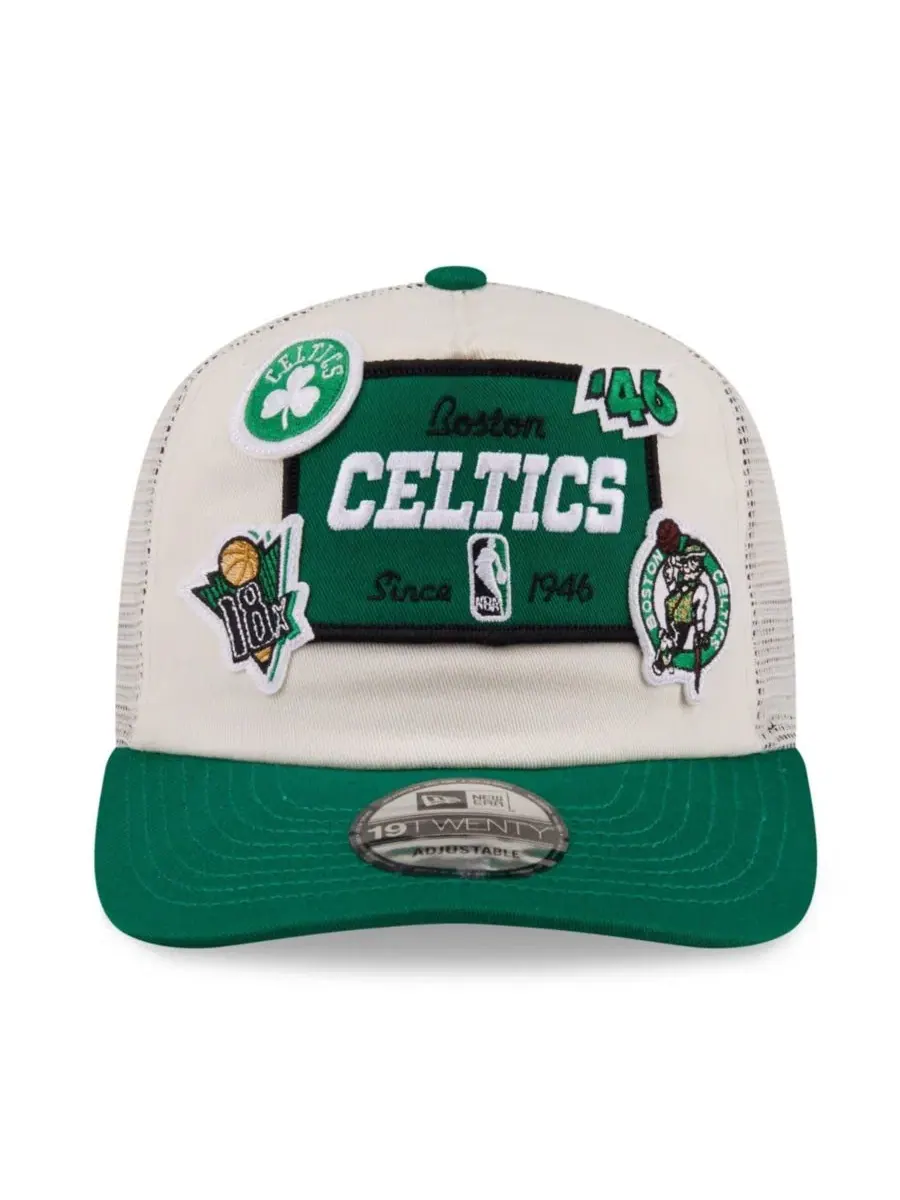 Бейсболка New Era 19TWENTY с нашивкой Boston Celtics — изображение 2 из 5, бежевый