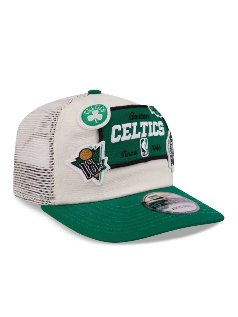 Бейсболка New Era 19TWENTY с нашивкой Boston Celtics — изображение 3 из 5, бежевый