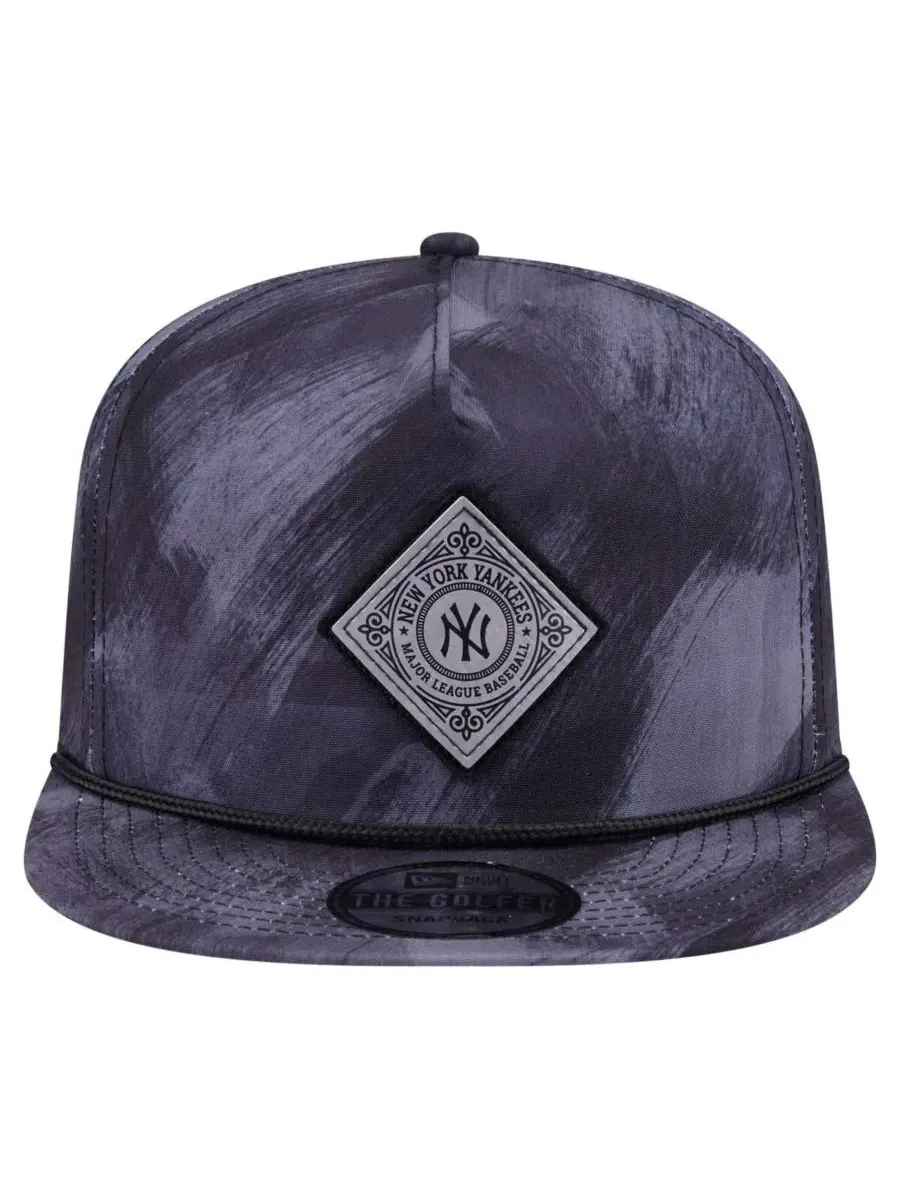 New Era Мужская темно-синяя бейсболка-снепбек с принтом New York Yankees — изображение 5 из 5, темно-синий
