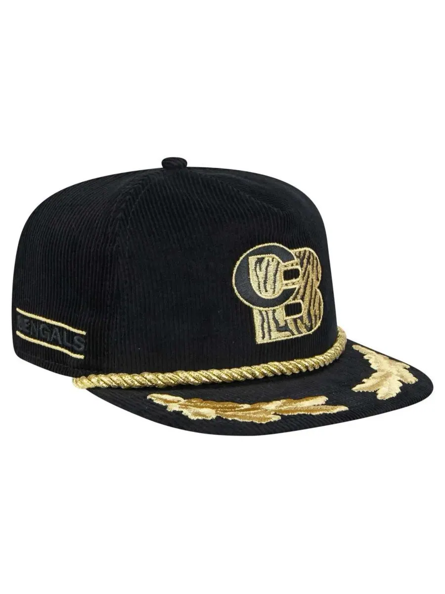 New Era Мужская черная вельветовая кепка-бейсболка Cincinnati Bengals City Originals Corduroy