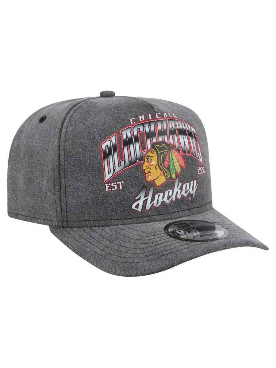 New Era Мужская бейсболка Chicago Blackhawks Throwback Washed A-Frame Pre-Curved 9FIFTY Snapback — изображение 3 из 5