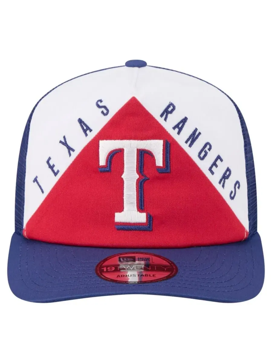 Бейсболка New Era Texas Rangers Retro Cut 19TWENTY Adjustable Trucker Hat — изображение 2 из 5, белый