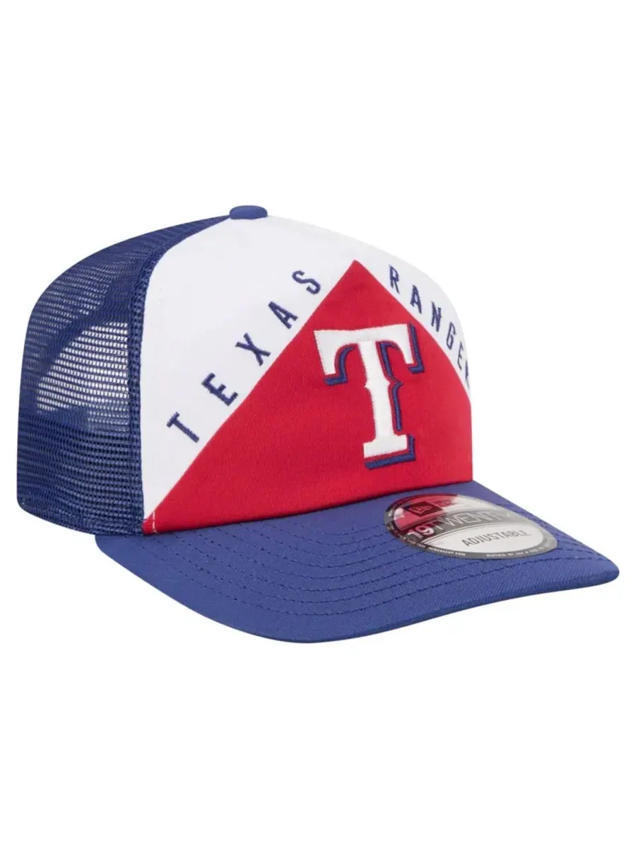 Бейсболка New Era Texas Rangers Retro Cut 19TWENTY Adjustable Trucker Hat — изображение 3 из 5, белый