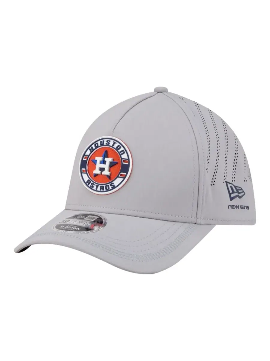 Кепка с козырьком New Era Houston Astros Patch 39THIRTY A-Frame M-Crown Perforated Flex Hat