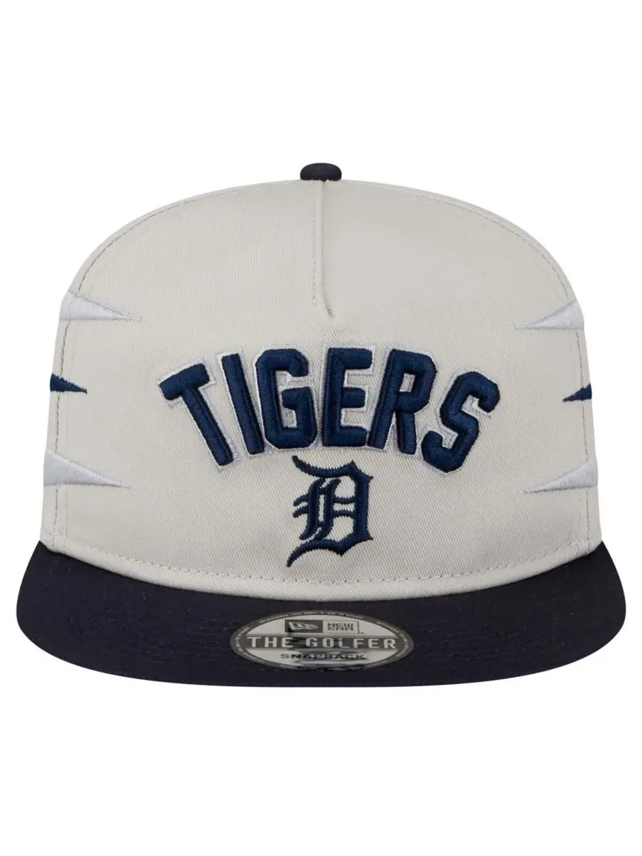 New Era Мужская кремовая бейсболка Detroit Tigers Iron Golfer Snapback — изображение 3 из 4, бежевый