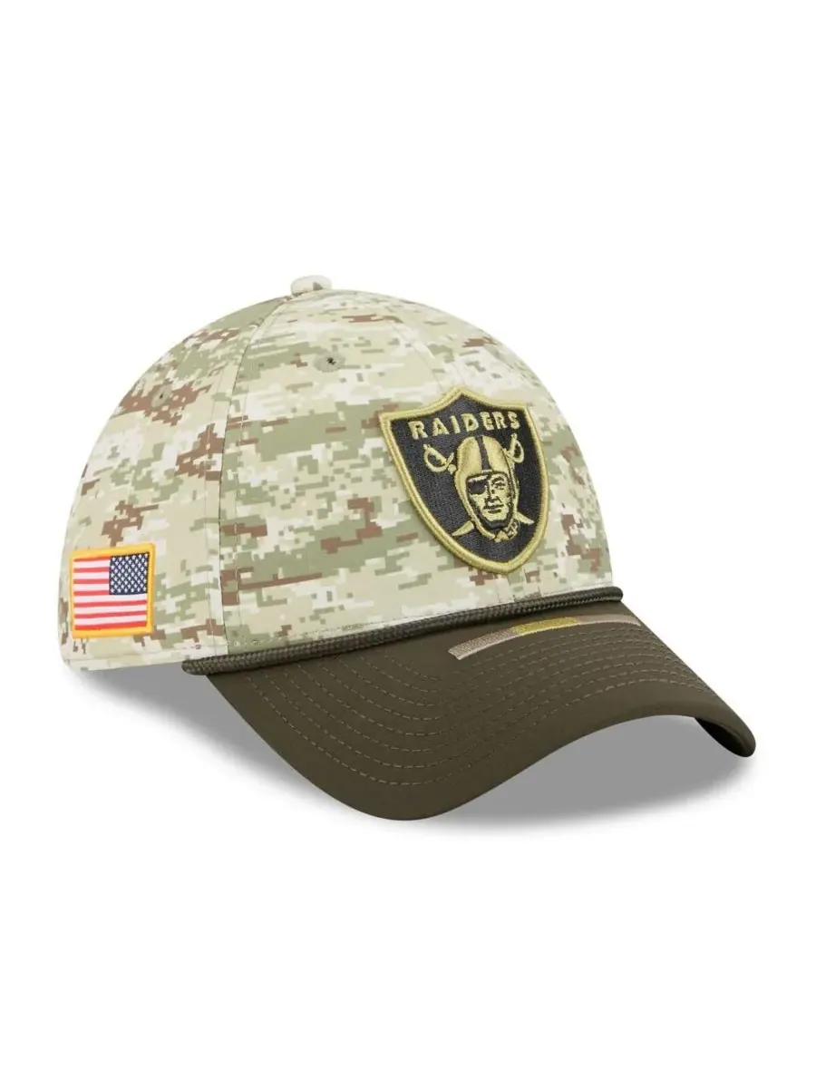 New Era Мужская кепка Las Vegas Raiders 2025 Salute to Service 39THIRTY Flex Hat в