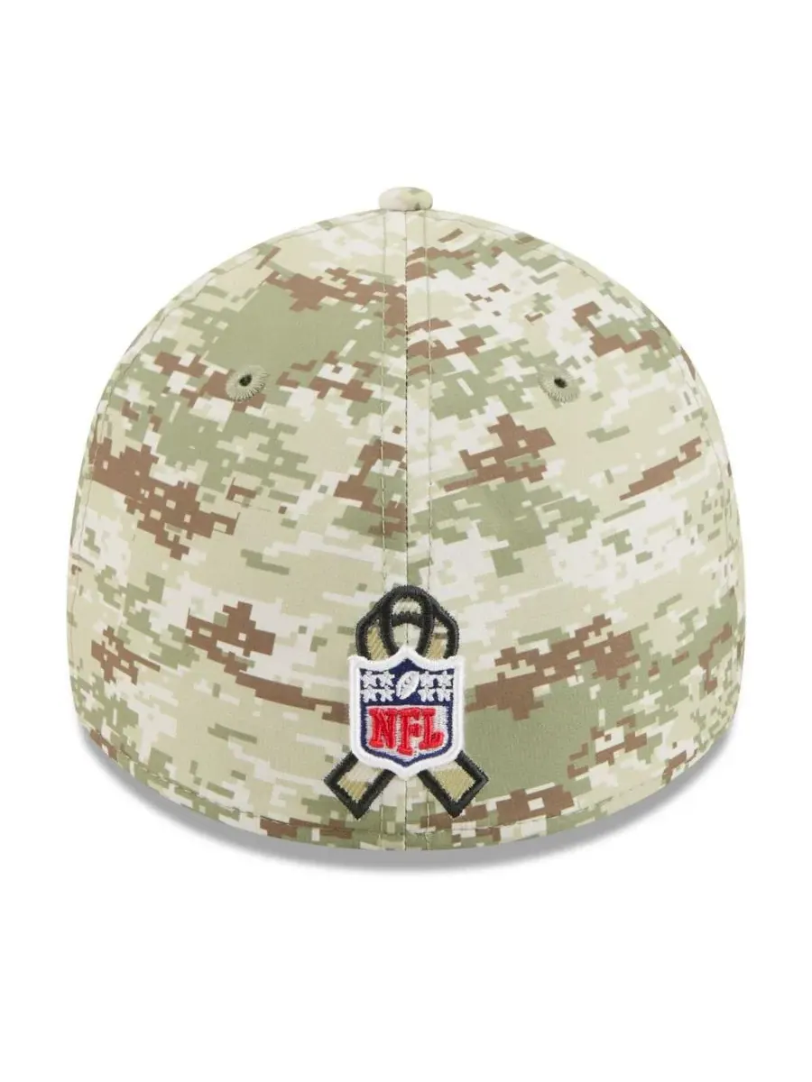 New Era Мужская кепка Las Vegas Raiders 2025 Salute to Service 39THIRTY Flex Hat в — изображение 3 из 4, темный зеленый