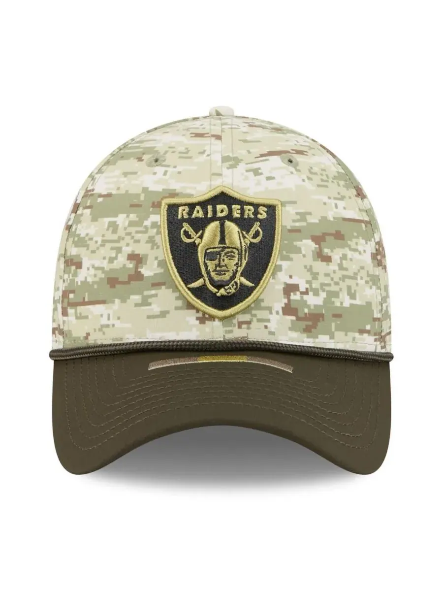 New Era Мужская кепка Las Vegas Raiders 2025 Salute to Service 39THIRTY Flex Hat в — изображение 4 из 4, темный зеленый