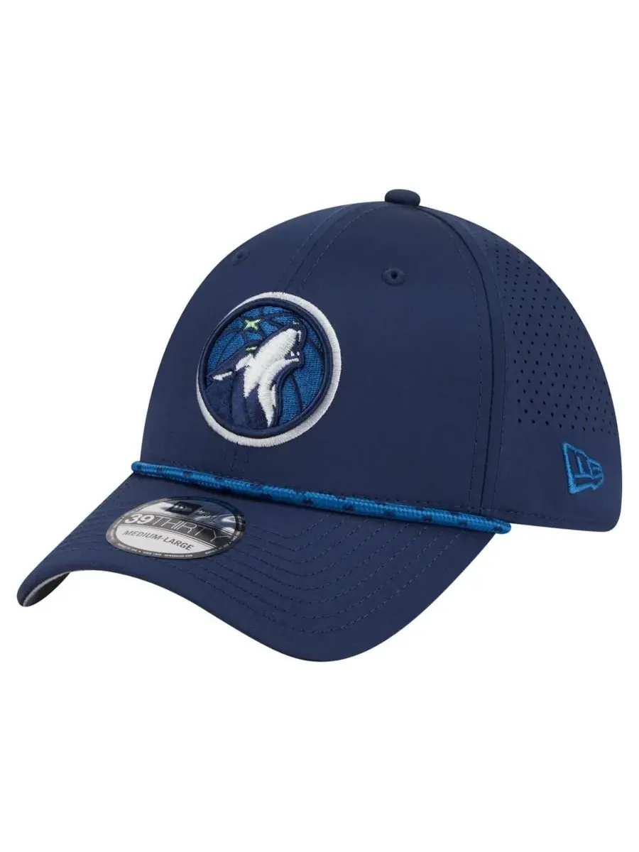 New Era Мужская темно-синяя кепка Minnesota Timberwolves Featherweight Poly Rope Flex 39Thirty